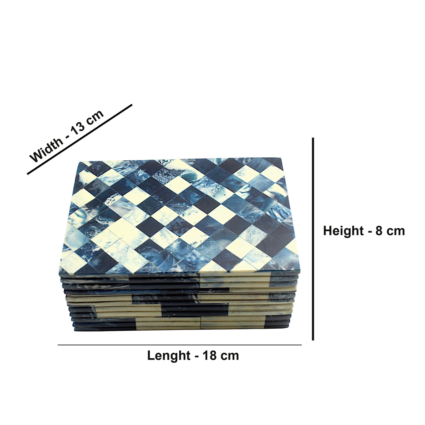 Blue Resin Trinket Box – Sleek Decorative Storage Box for Keepsakes