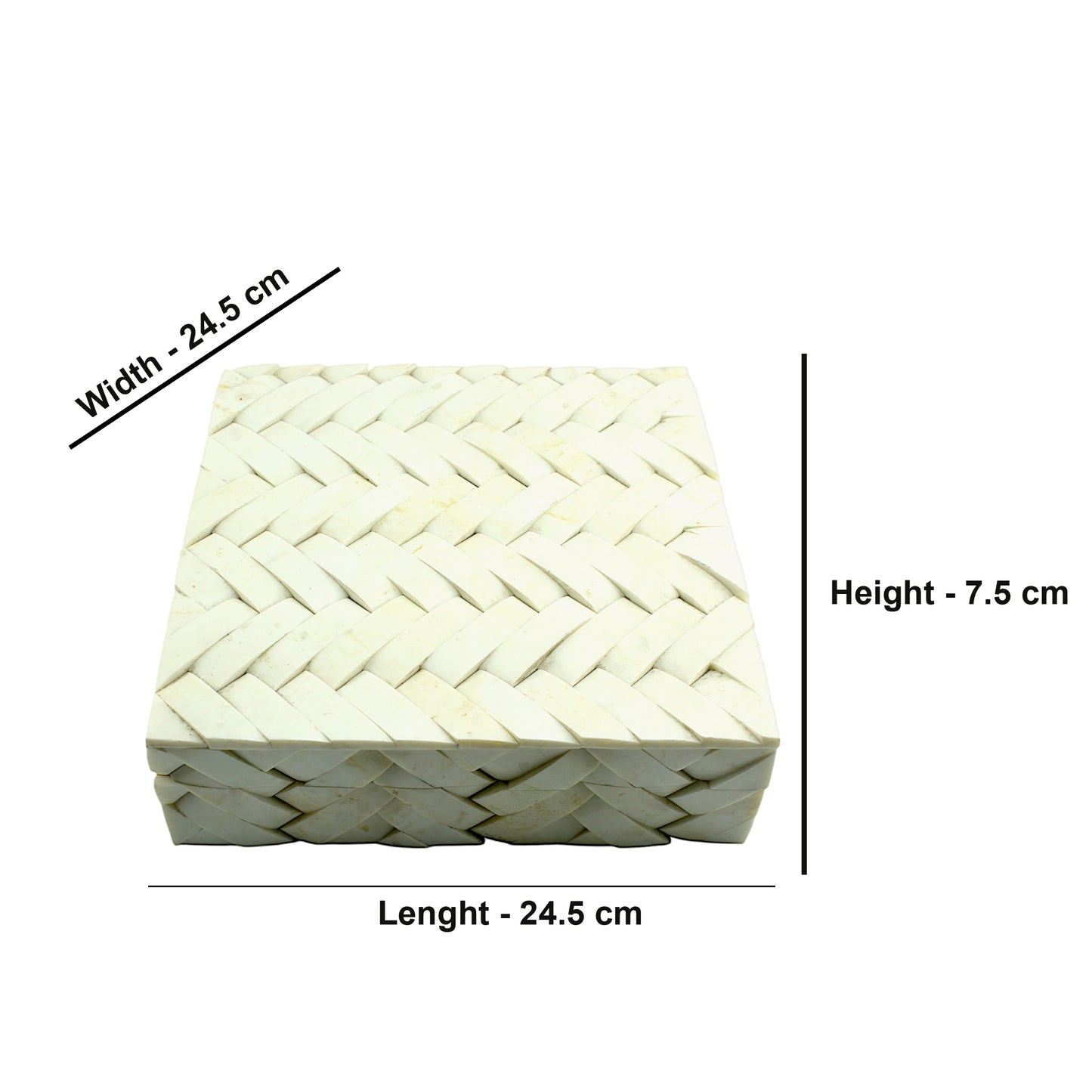 Handmade White Bone Inlay Trinket Box – Elegant Storage for Your Treasures