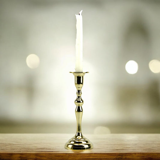 Sophia Golden Aluminum Large Candle Holder | Elegant Home Accent