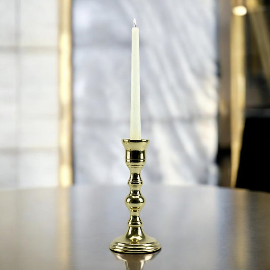 Artistic Gold: Handcrafted Aluminum Candle Holder | Elegant Home Accent