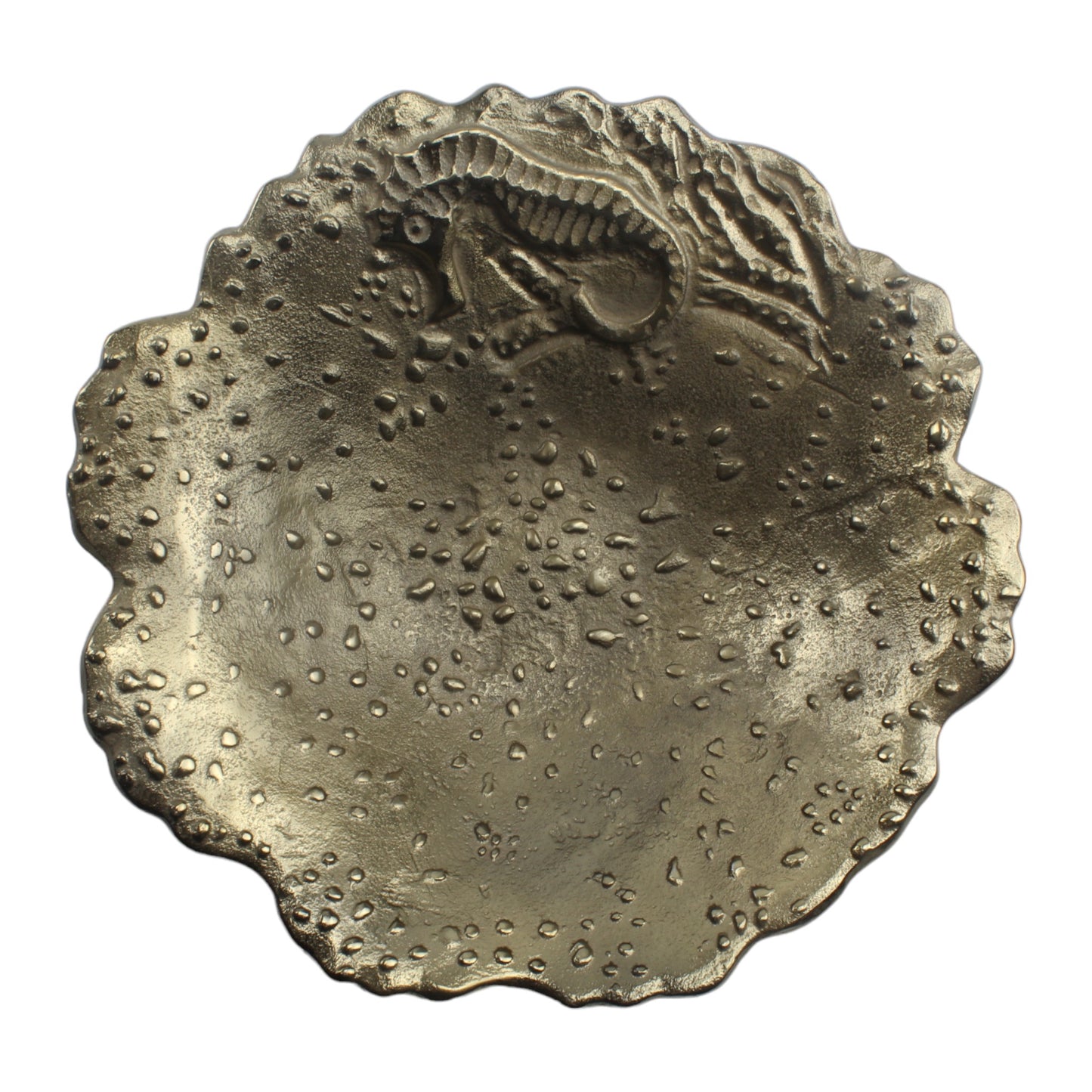 Exquisite Handcrafted Antique Gold Seahorse Design Decorative Bowl: Elevate Your Home Decor with Coastal Charm!