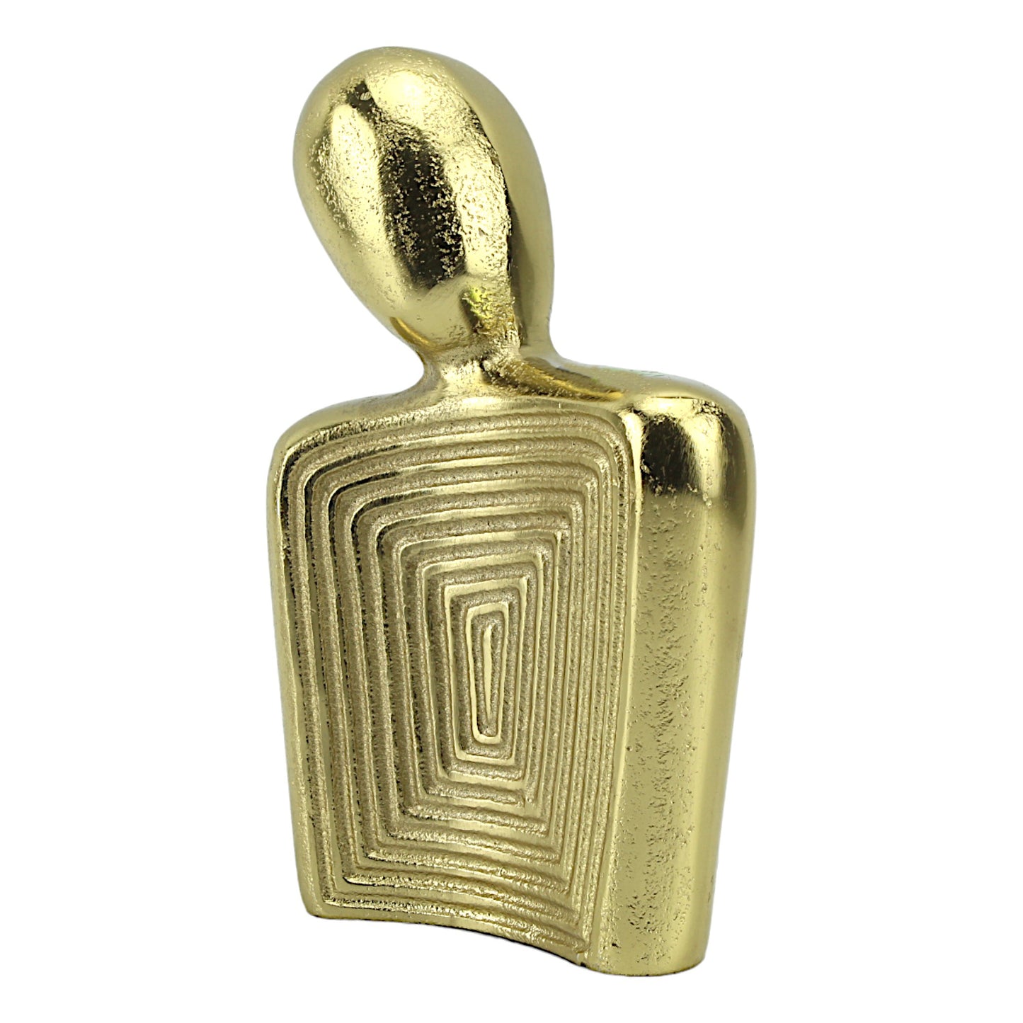 Golden Elegance: Handcrafted Aluminum Abstract Sculpture