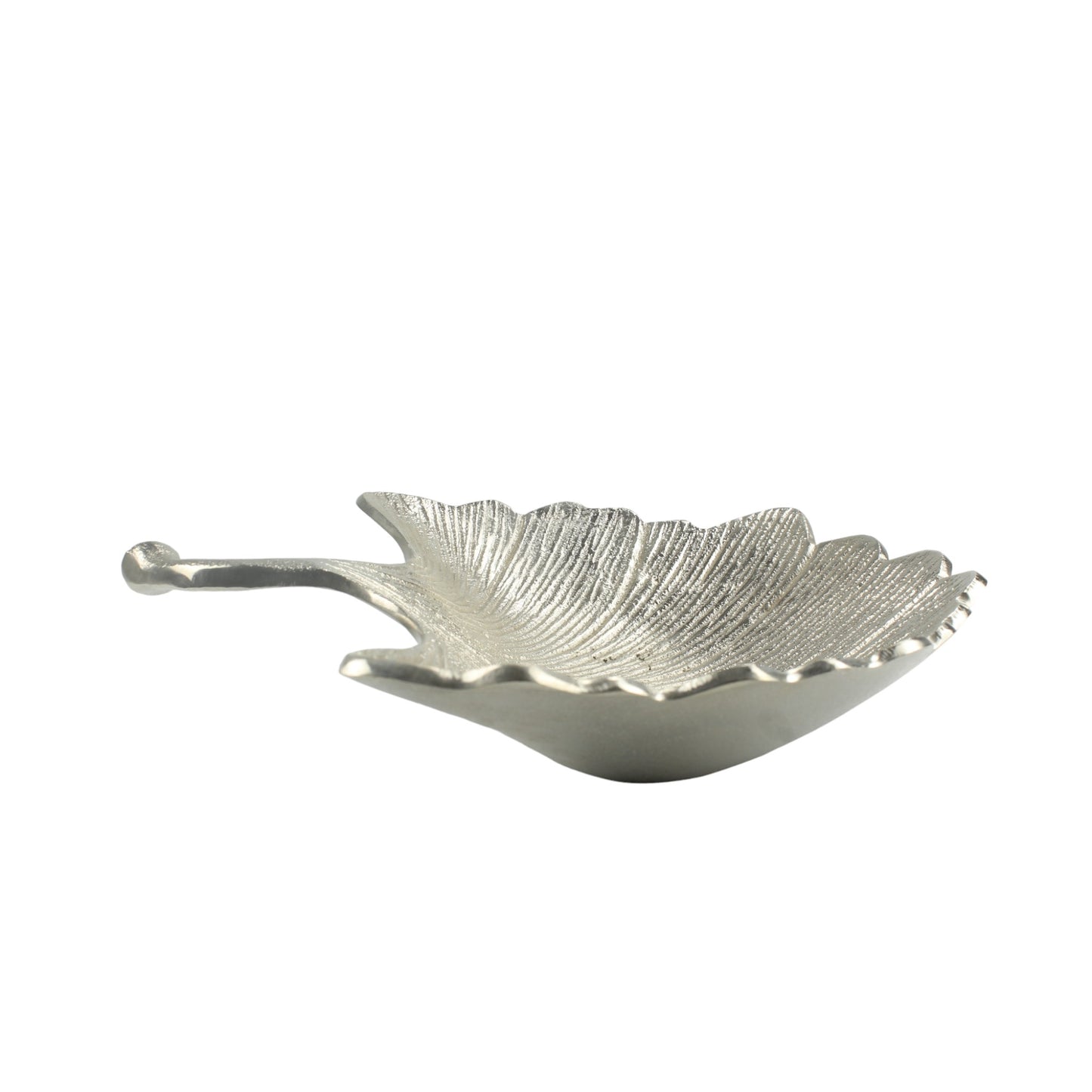 Silver Aluminum Leaf Decorative Bowl: Nature-Inspired Elegance for Your Home Decor