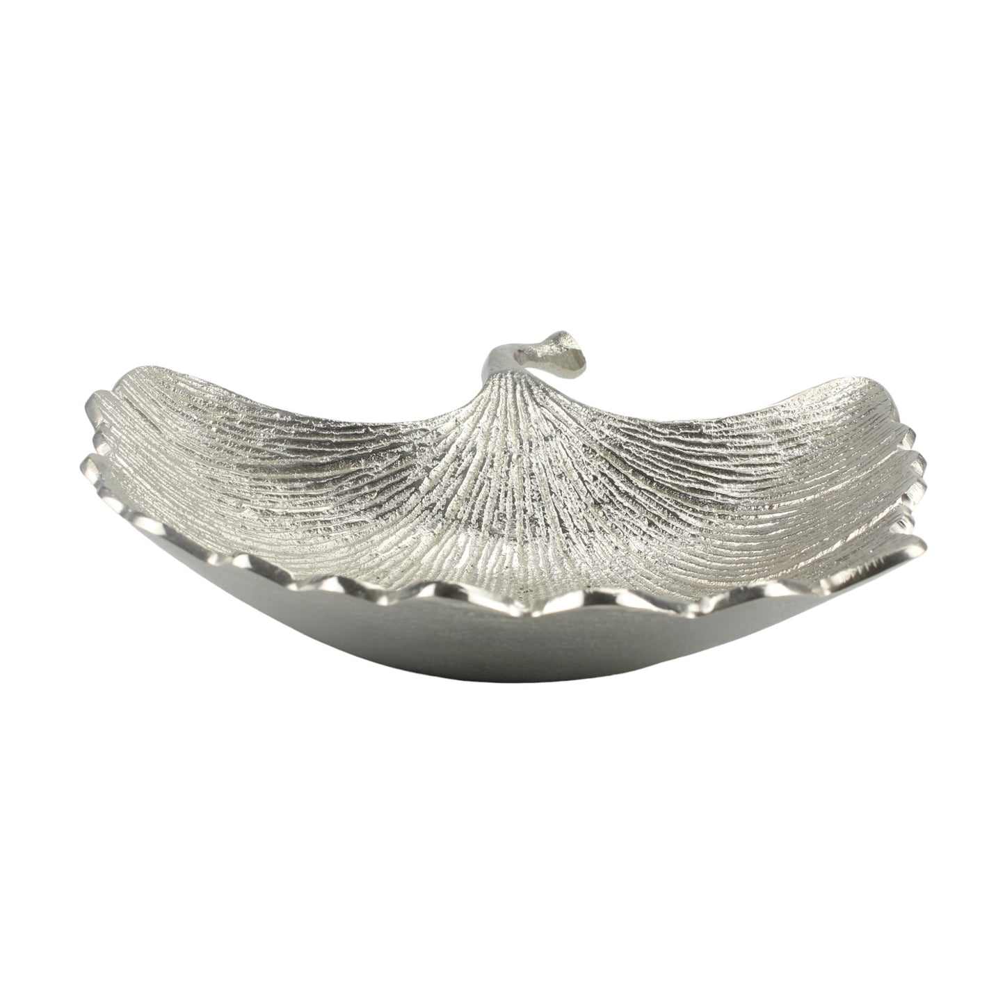 Silver Aluminum Leaf Decorative Bowl: Nature-Inspired Elegance for Your Home Decor