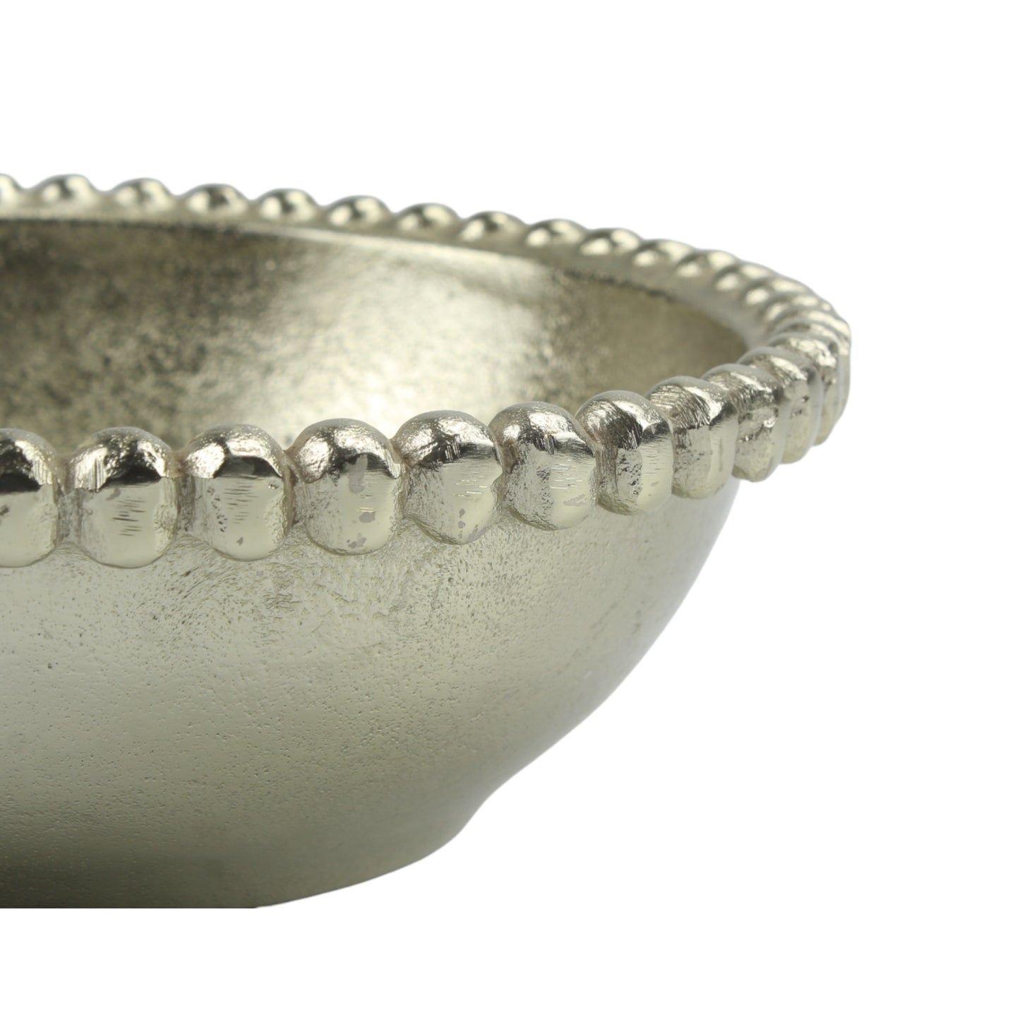 Aluminum Beaded Border Decorative Bowl: Timeless Elegance for Your Home Décor