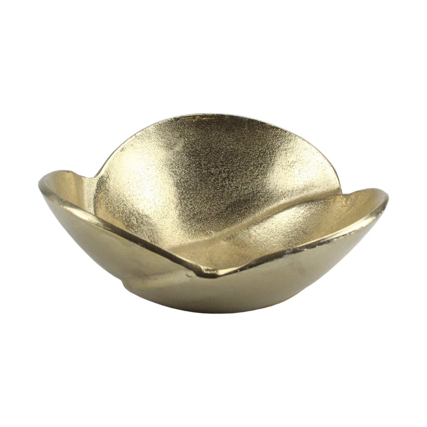 Golden Aluminum Flower Decorative Bowl: Radiant Elegance for Your Home Décor