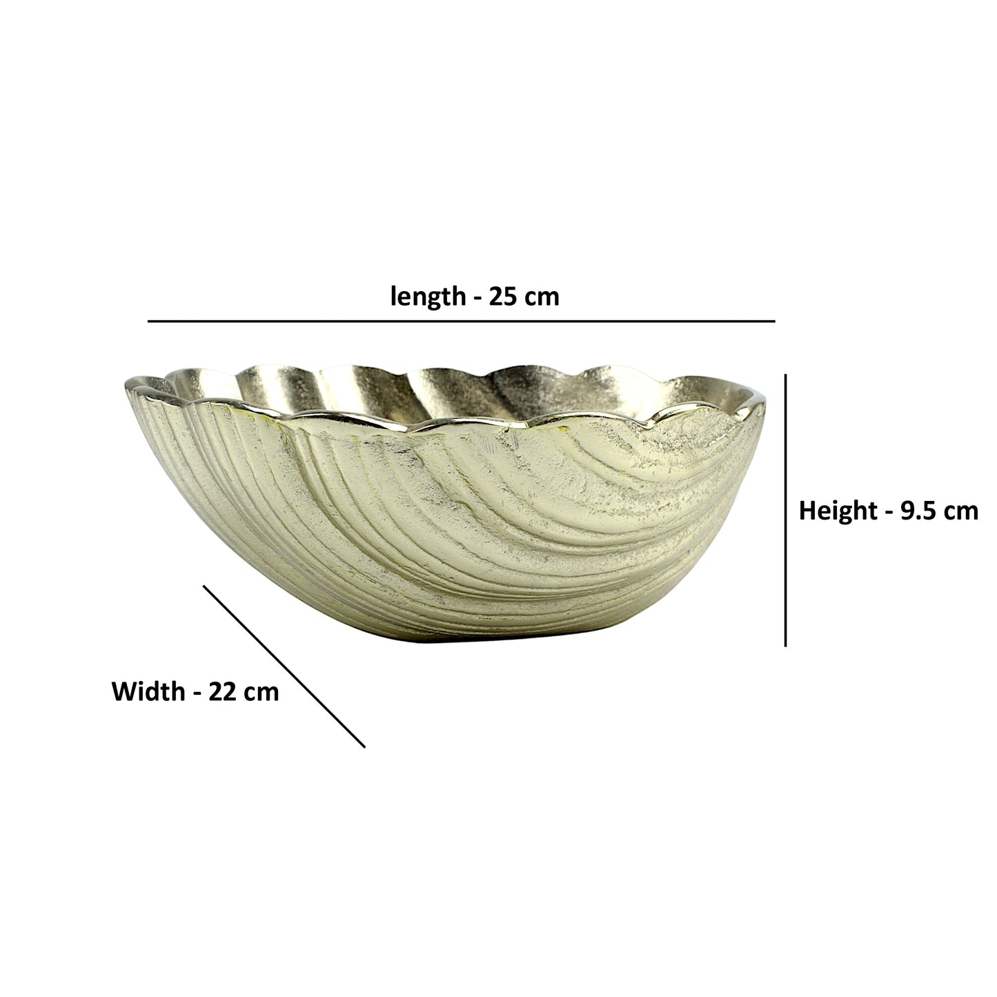 Silver Shell Decorative Bowl: Elegant Accent for Stylish Home Décor