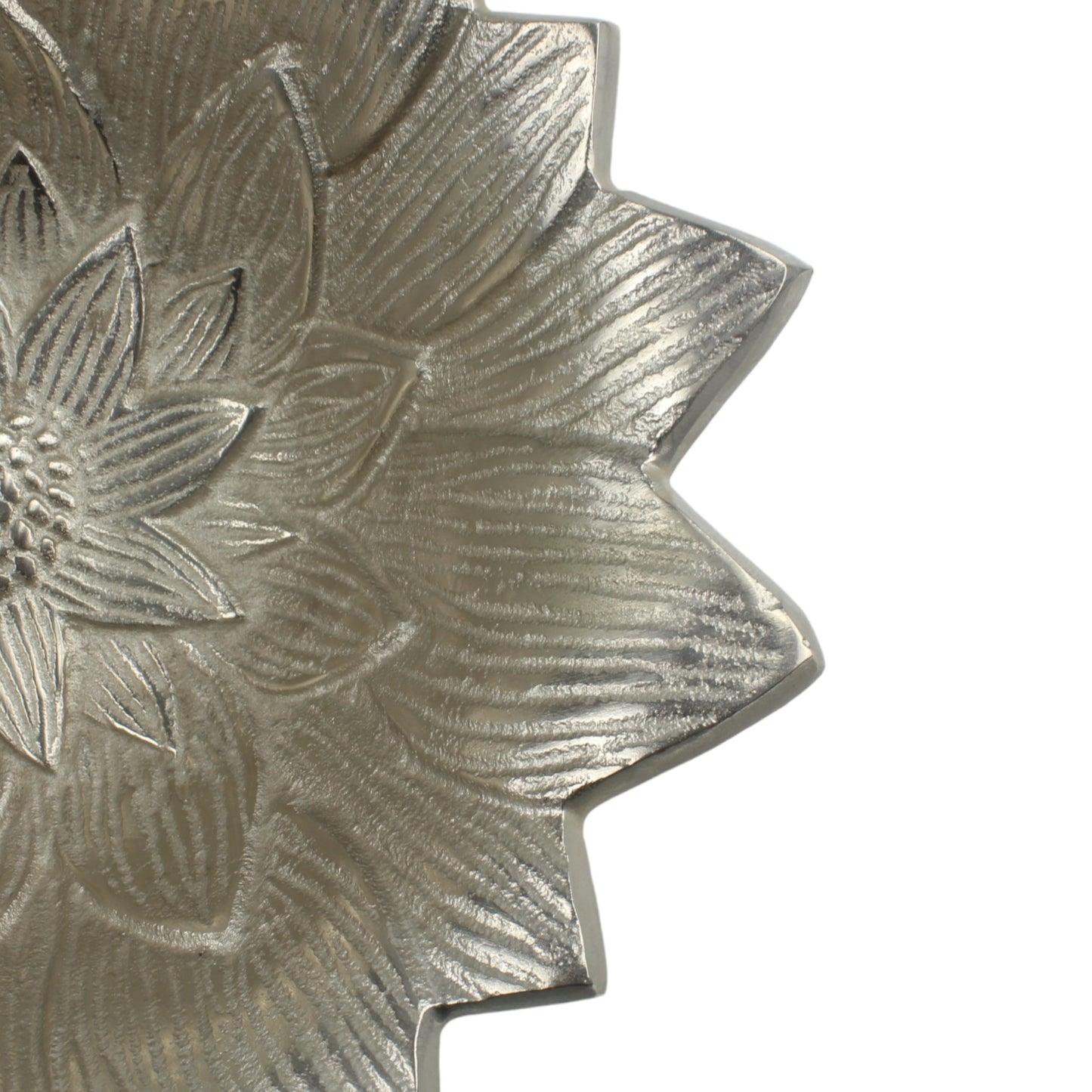 Elegent Silver Lotus Aluminium Decorative Bowl