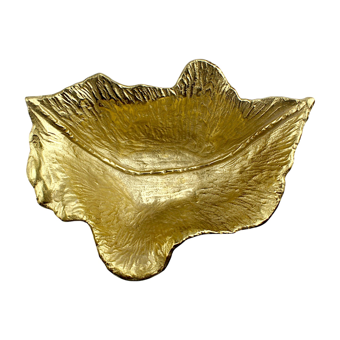 Golden Leaf Aluminium Decorative Bowl