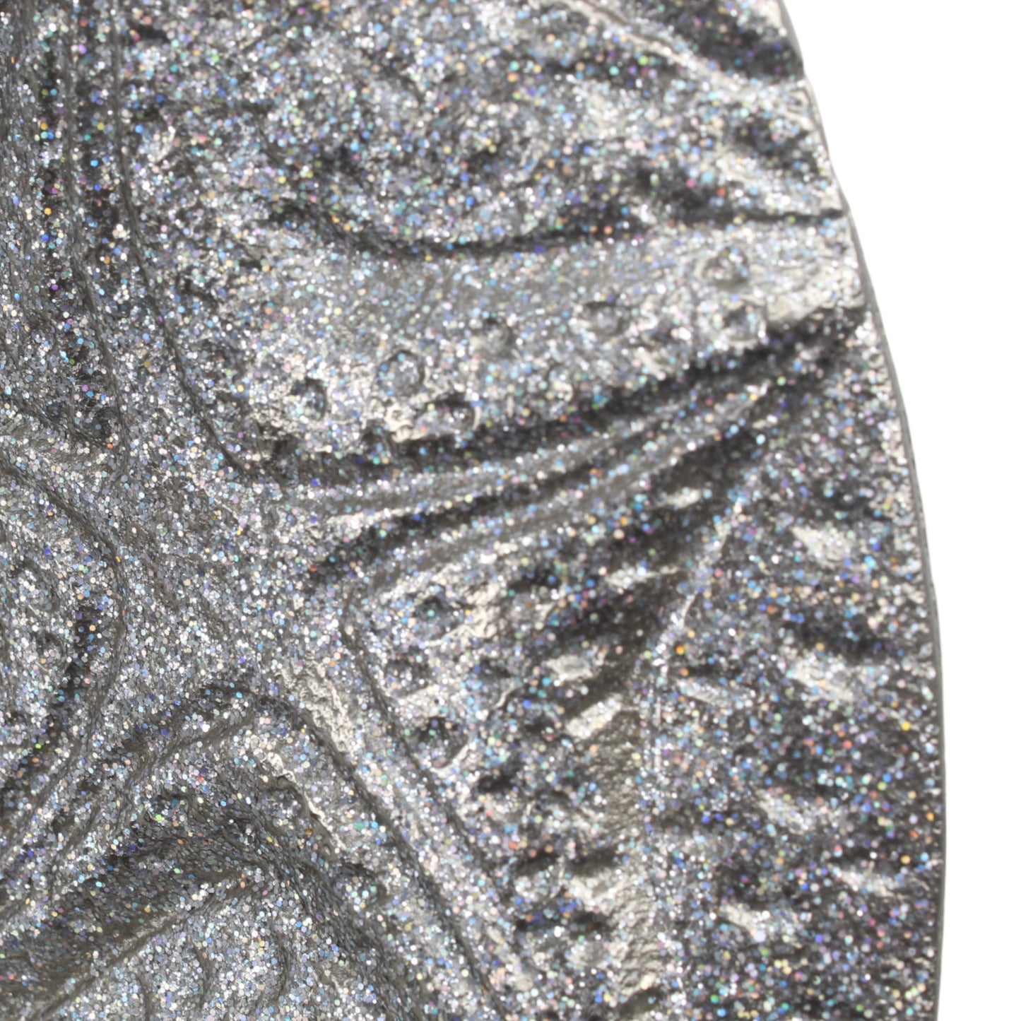 Silver Glittered Sea Creatures Design Aluminium Decorative Bowl