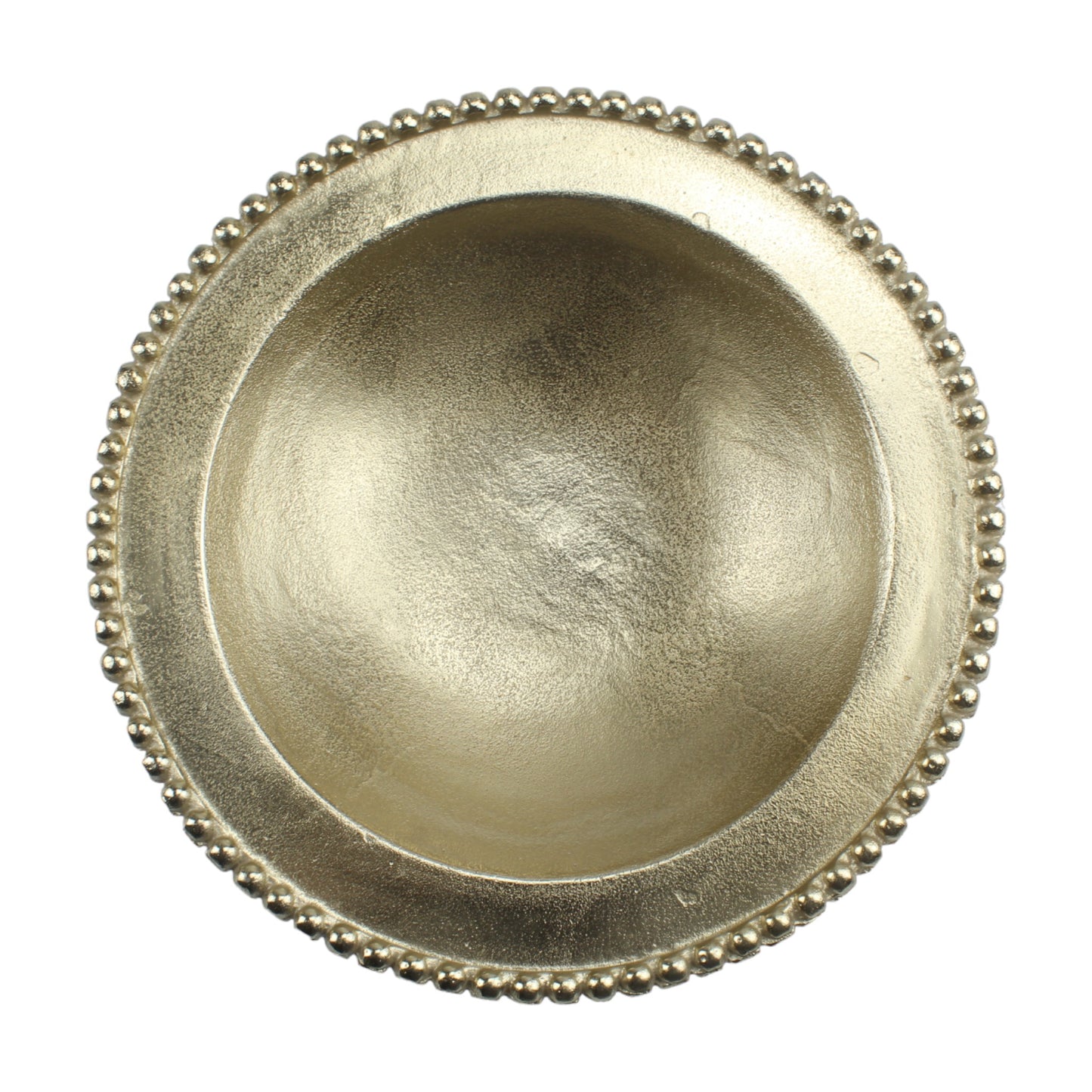 Silver Beaded Handcrafted Aluminium Decorative Bowl: Elegant Artistry for Your Home