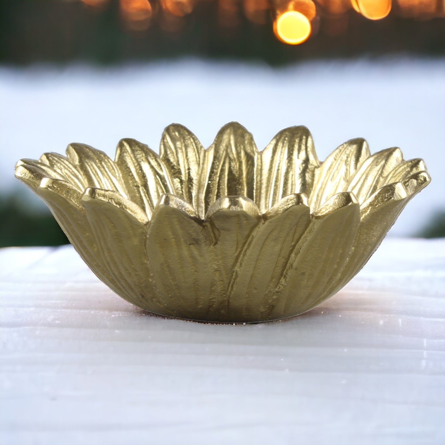 Sunflower Handcrafted Decor Bowl: Radiant Table Accent