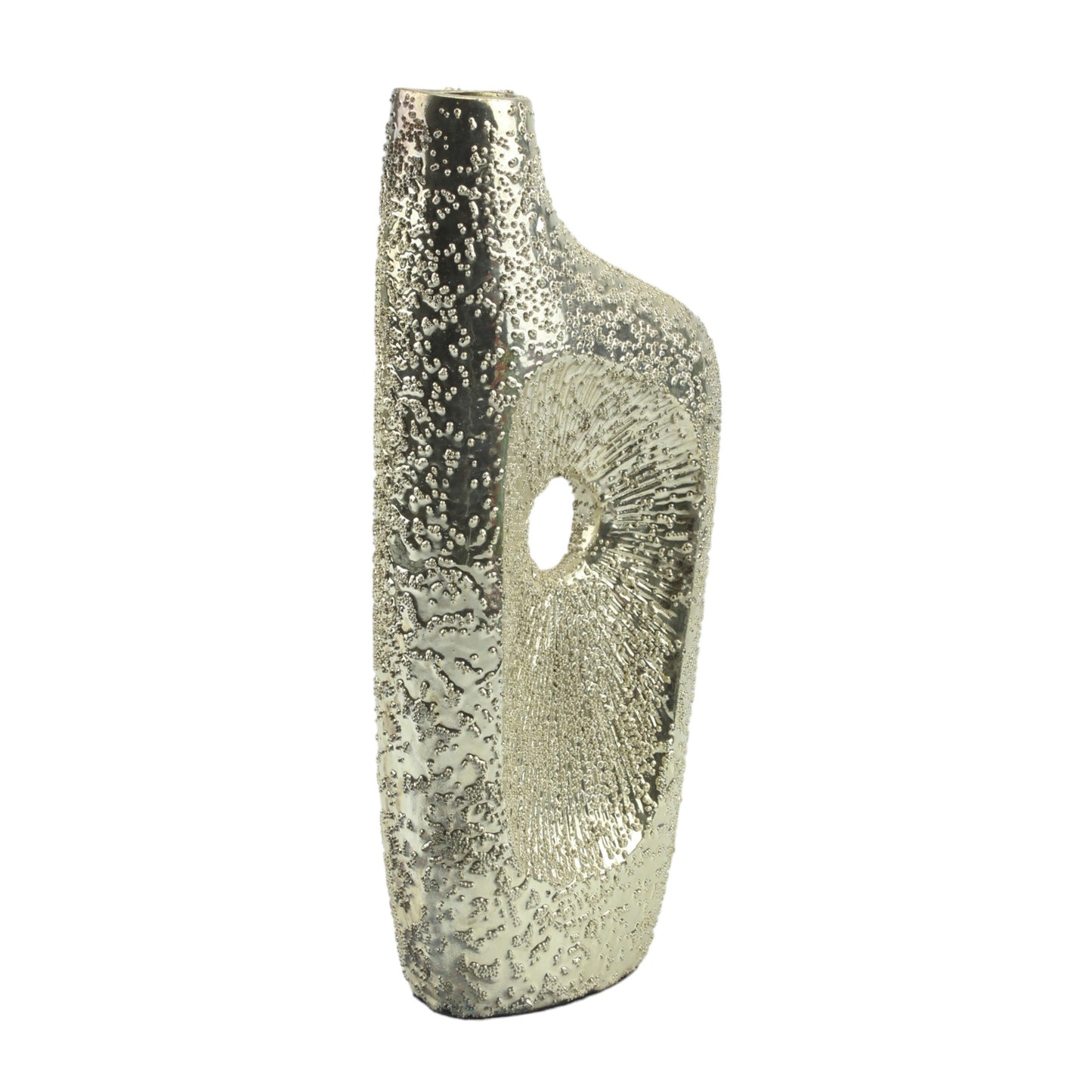 Silver Glitter Aluminium Flower Vase: Sparkling Elegance for Your Floral Arrangements