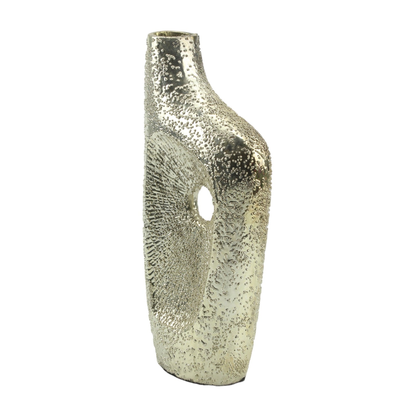 Silver Glitter Aluminium Flower Vase: Sparkling Elegance for Your Floral Arrangements