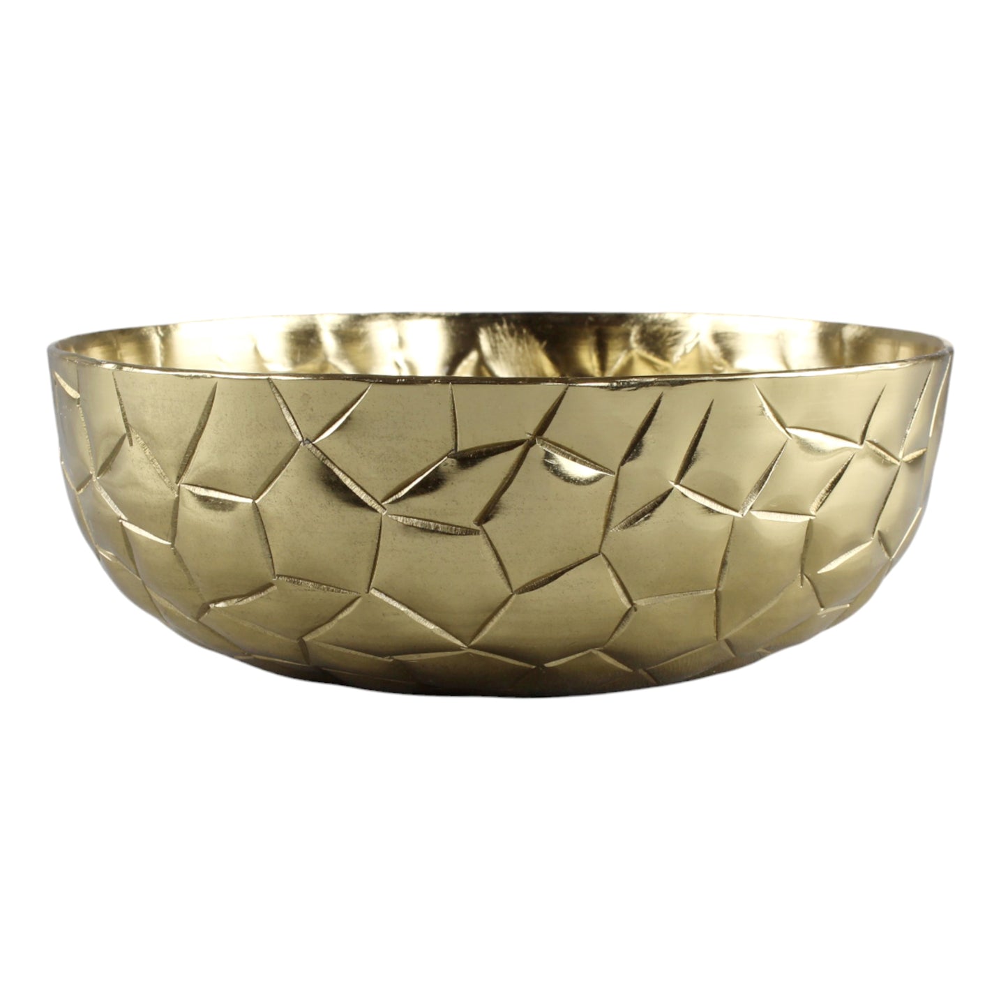 Elegant Handcrafted Zigzag Lines Serving Bowl: Stylish Tableware Accent