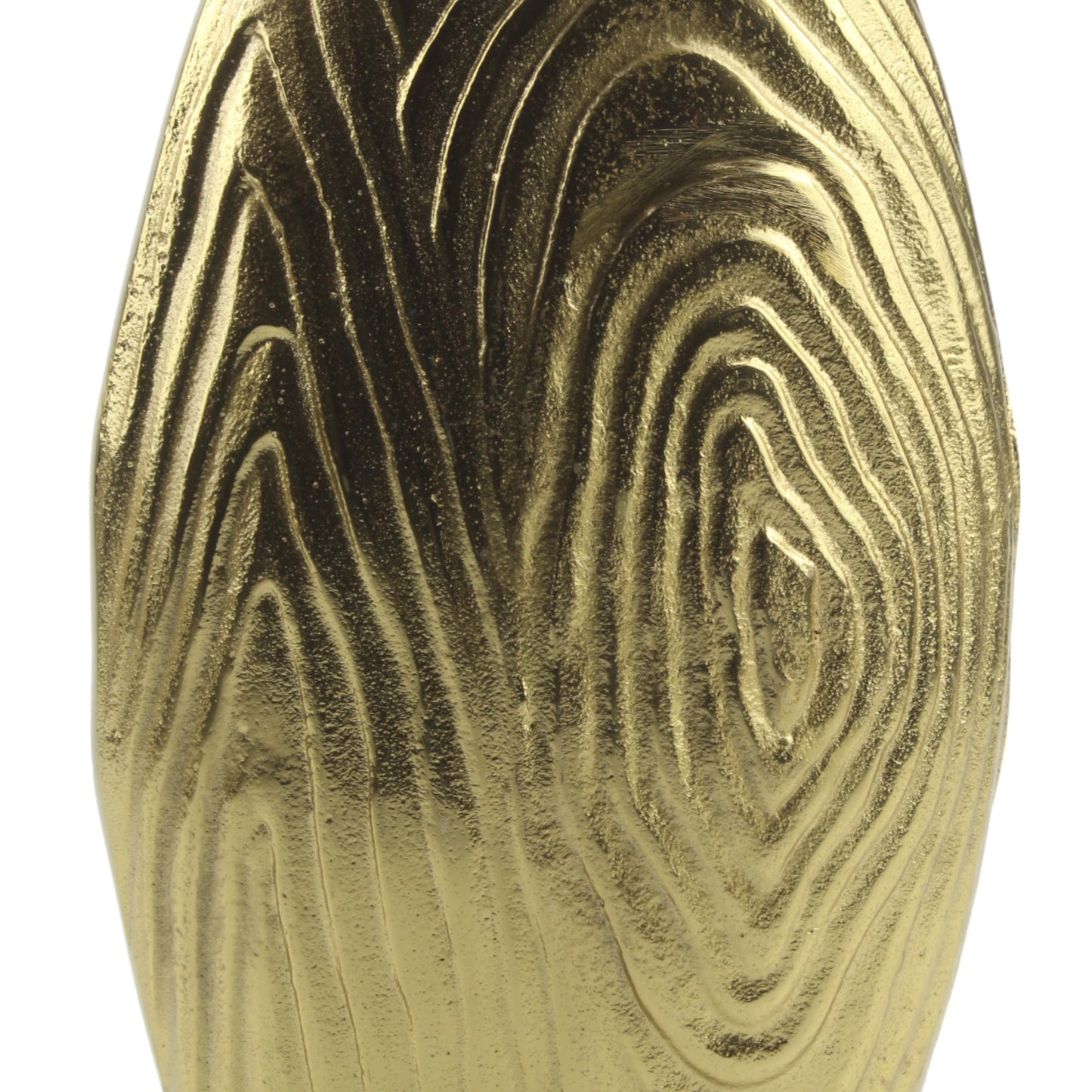 Golden Aluminum Handcrafted Flower Vase: Elegant Home Décor Accent