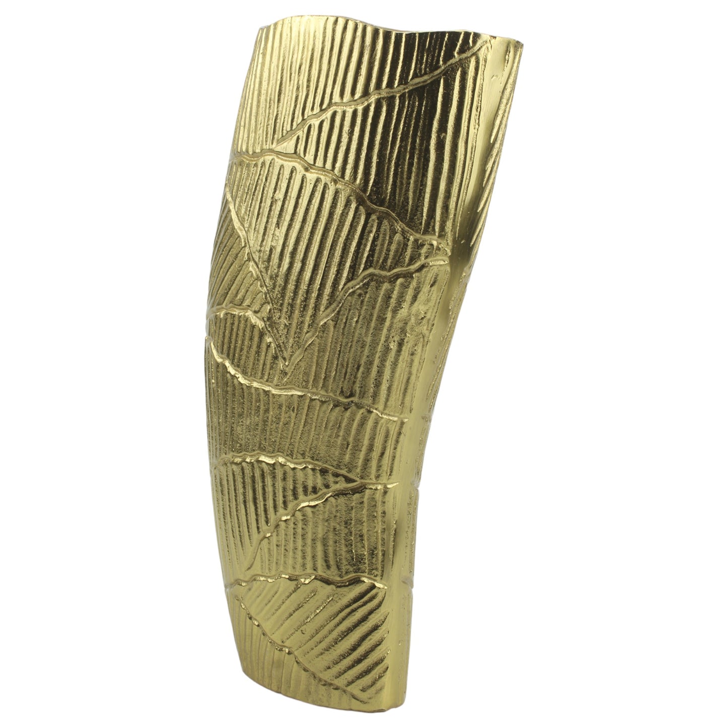 Modern Golden Aluminum Handcrafted Flower Vase: Contemporary Elegance for Your Home Decor