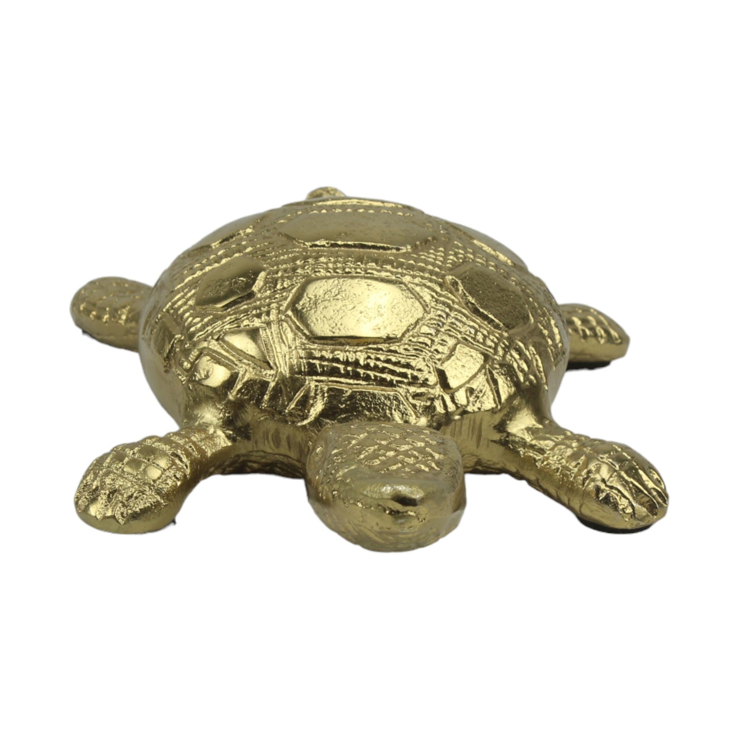 Handcrafted Golden Aluminum Turtle Sculpture Ornament: Symbol of Wisdom and Endurance for Home Decor