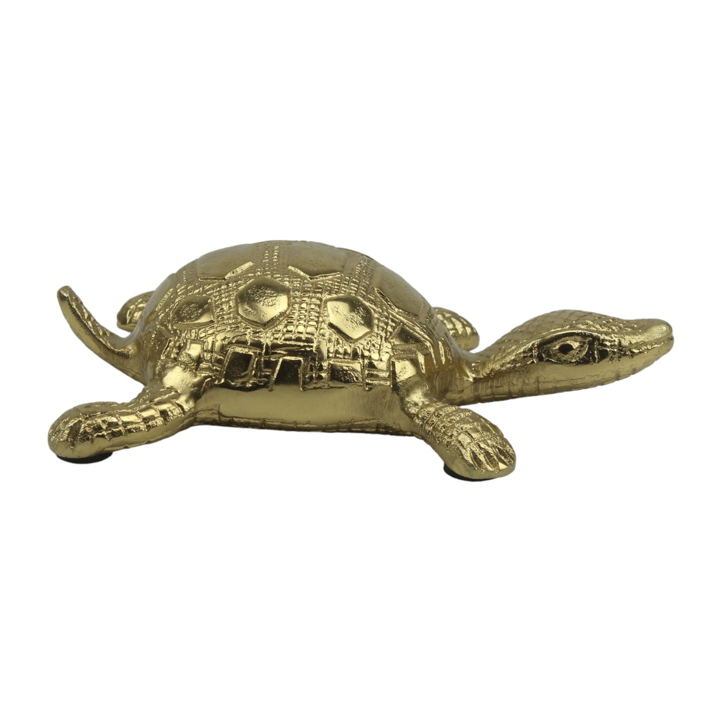 Handcrafted Golden Aluminum Turtle Sculpture Ornament: Symbol of Wisdom and Endurance for Home Decor