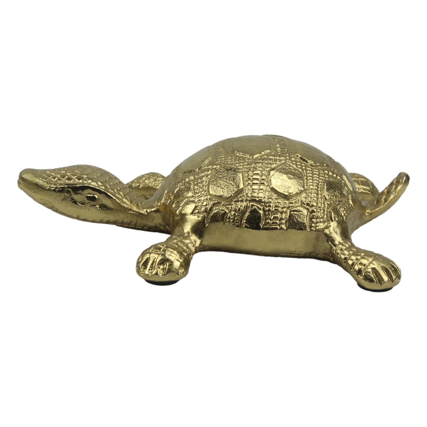 Handcrafted Golden Aluminum Turtle Sculpture Ornament: Symbol of Wisdom and Endurance for Home Decor