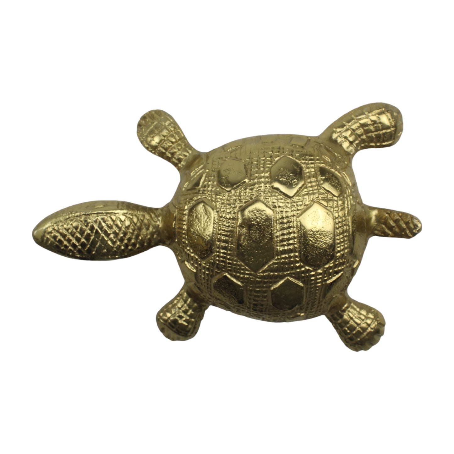 Handcrafted Golden Aluminum Turtle Sculpture Ornament: Symbol of Wisdom and Endurance for Home Decor