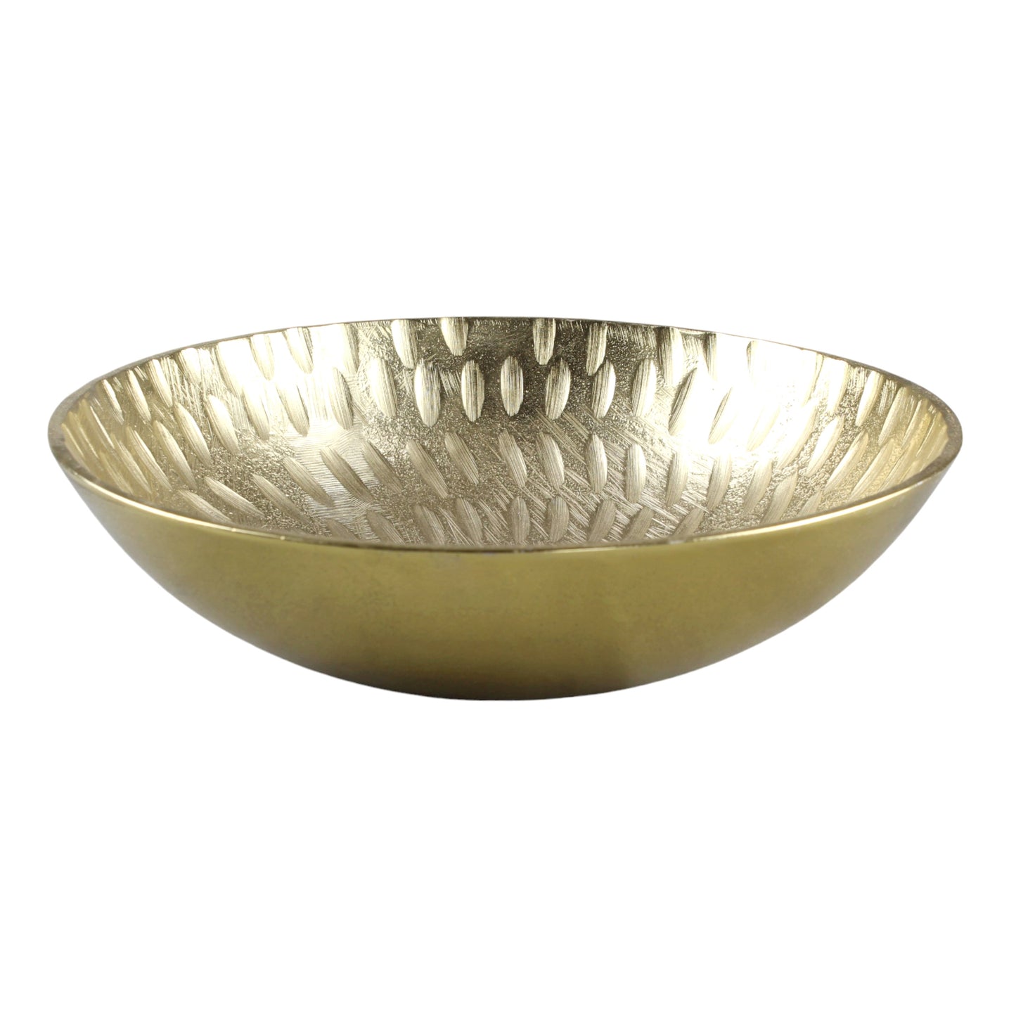 Elegant Etched Golden Serving Decor Bowl: Luxurious Tableware Statement
