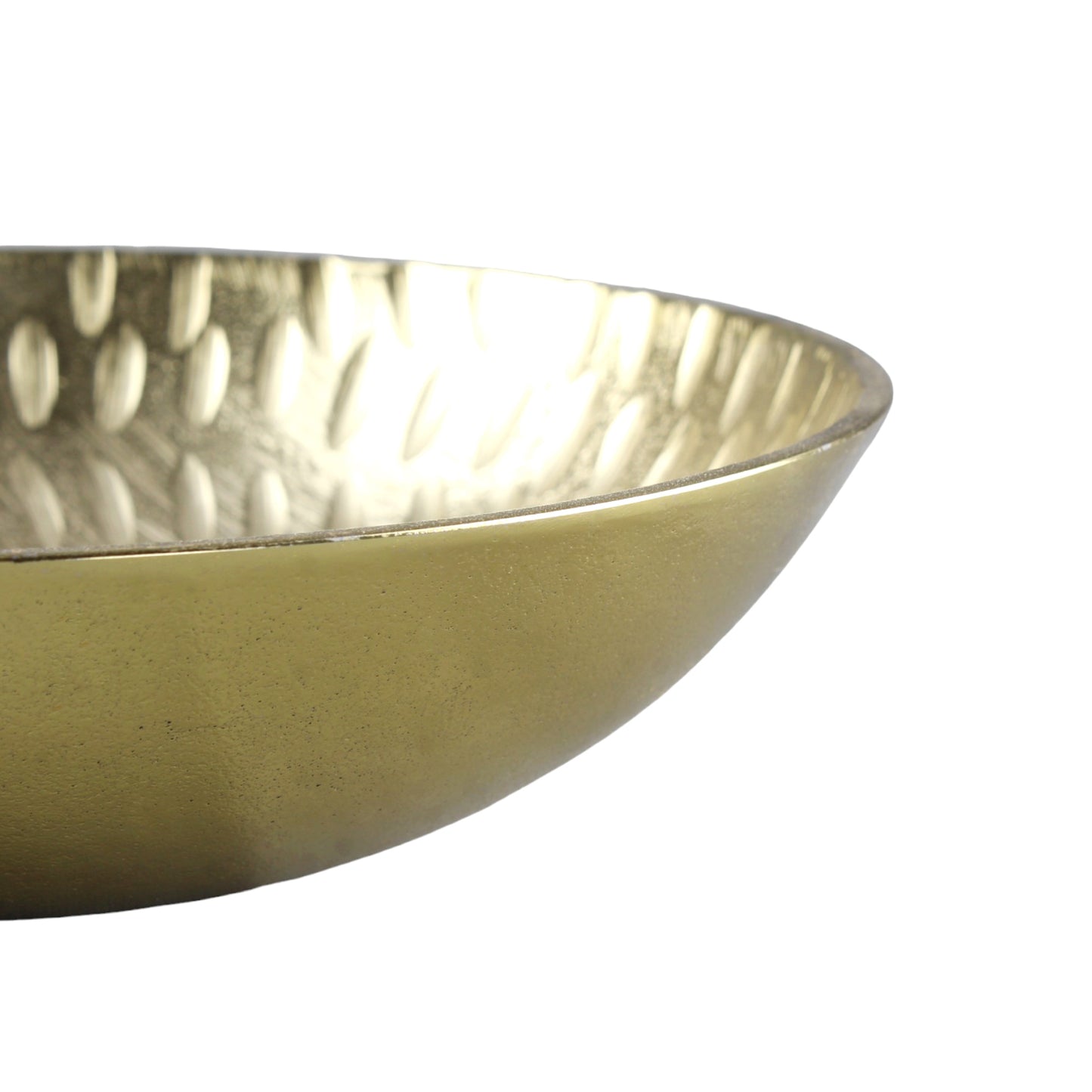 Elegant Etched Golden Serving Decor Bowl: Luxurious Tableware Statement