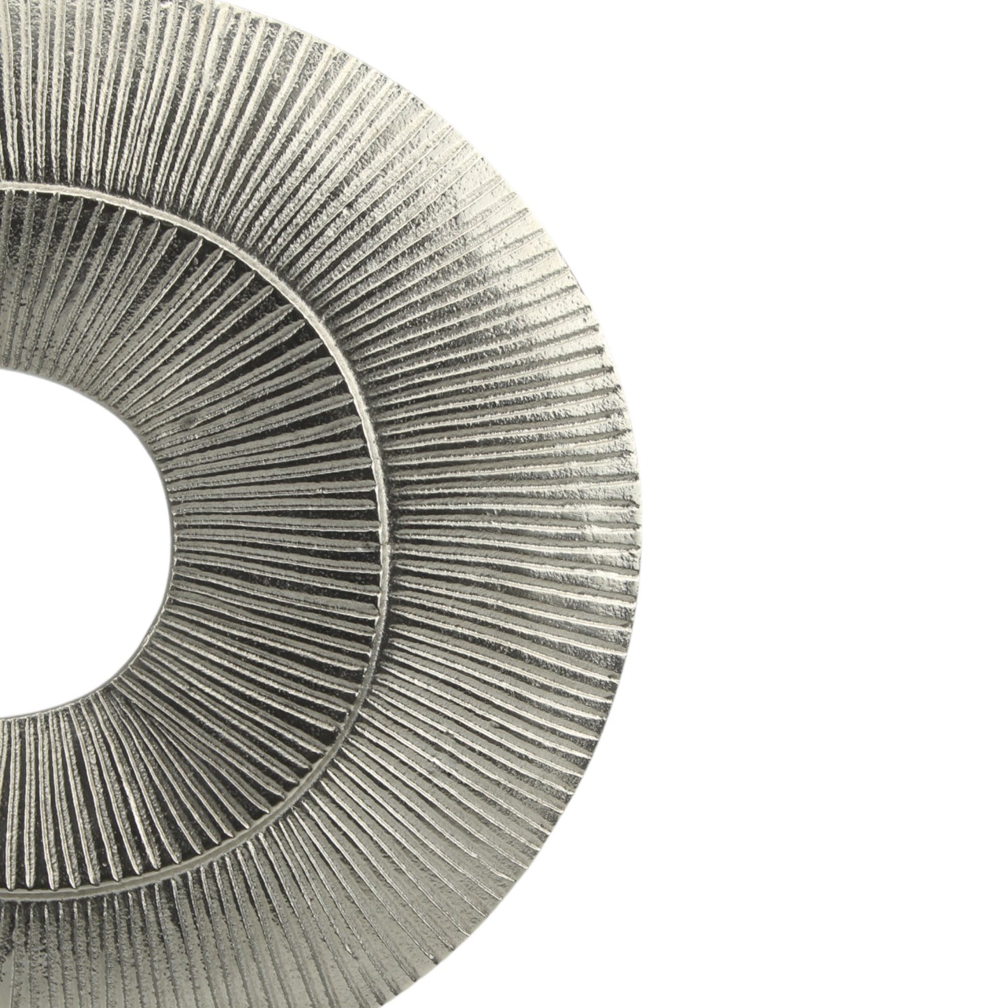 Handcrafted Silver Aluminum Sculpture Ornament on Marble Base: Timeless Elegance for Your Home