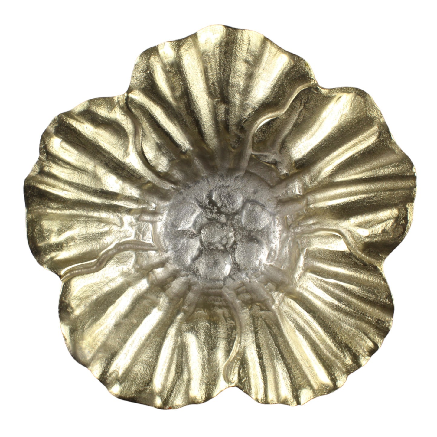 Golden Flower Decorative Bowl - Elegant Home Accent
