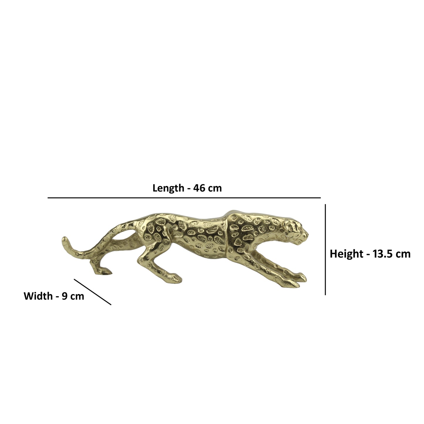 Handcrafted Golden Leopard Sculpture: Exquisite Decor Accent