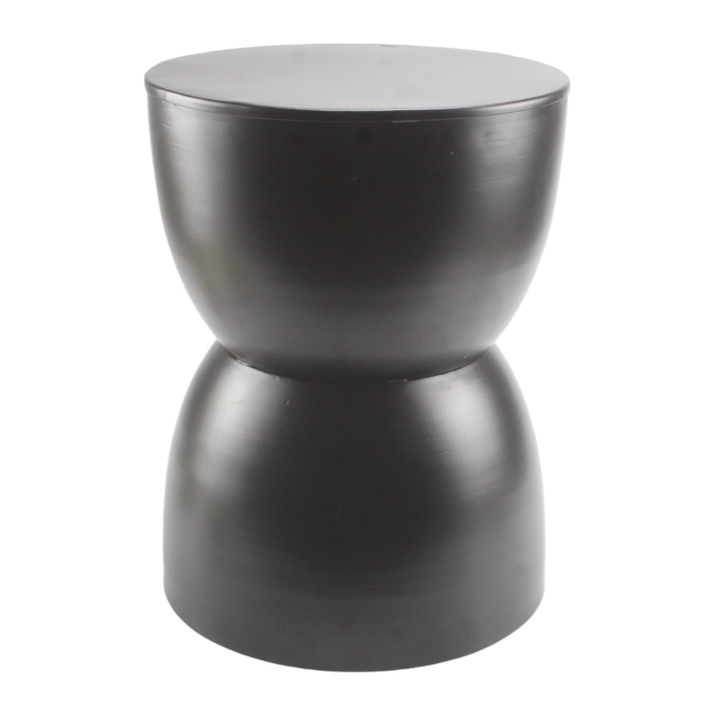 Black Hourglass-Shaped Decorative Stool - Modern Accent Piece for Home and Office
