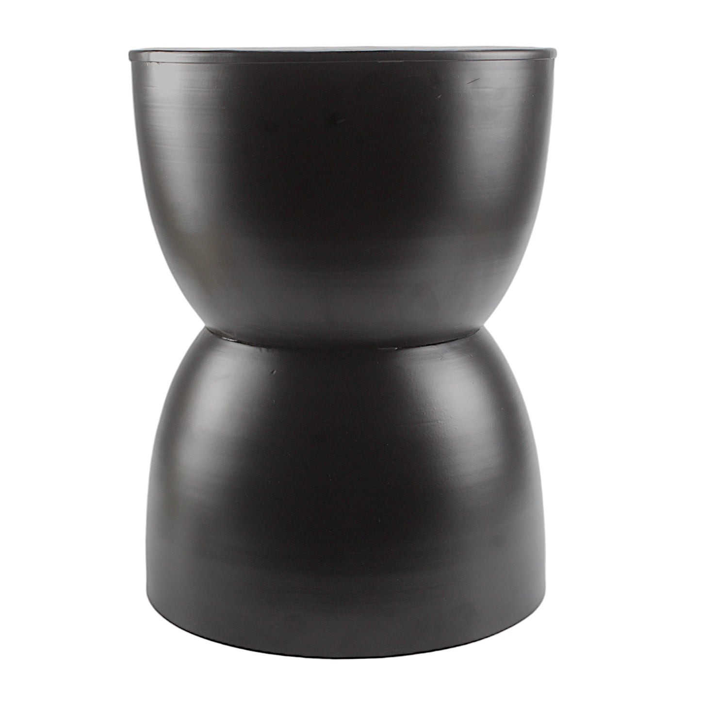 Black Hourglass-Shaped Decorative Stool - Modern Accent Piece for Home and Office
