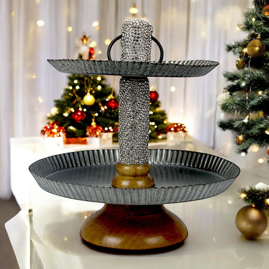 Metallic Tray Handcrafted | Hind Decor