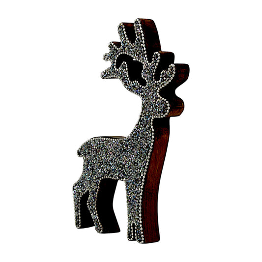 Black Finish Aluminum Minimalistic Reindeer (Set of 2)