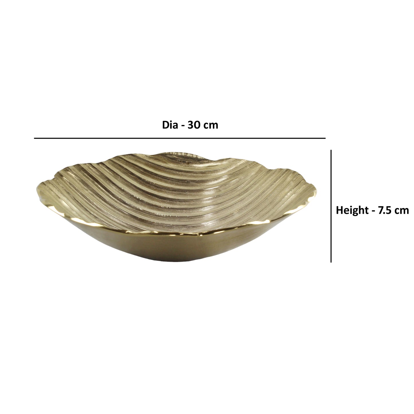 Golden Decor Aluminum Bowl - Add Glamour to Your Home Decor