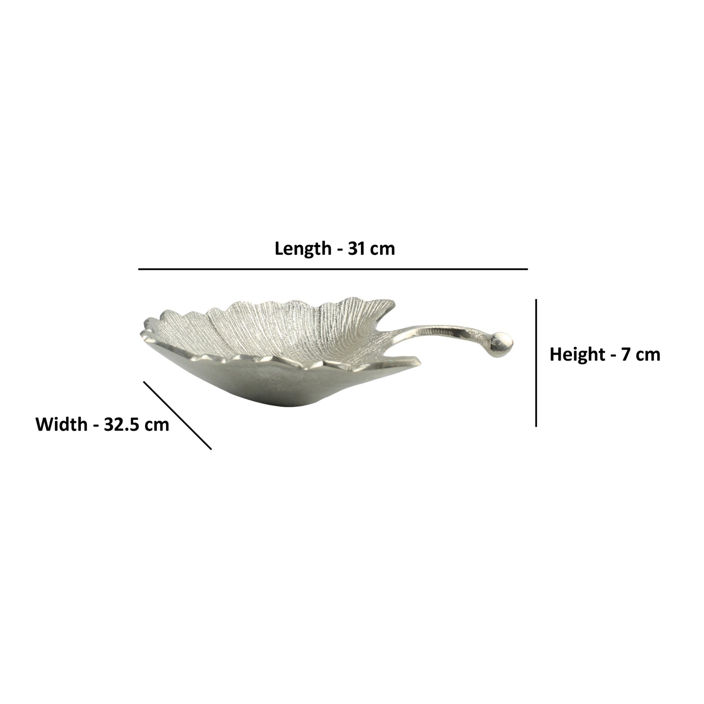 Silver Aluminum Leaf Decorative Bowl: Nature-Inspired Elegance for Your Home Decor
