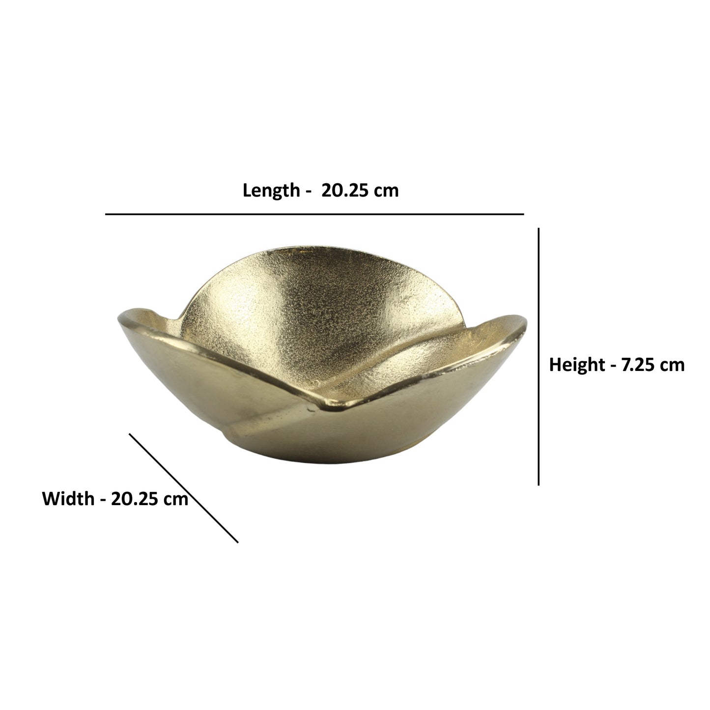 Golden Aluminum Flower Decorative Bowl: Radiant Elegance for Your Home Décor