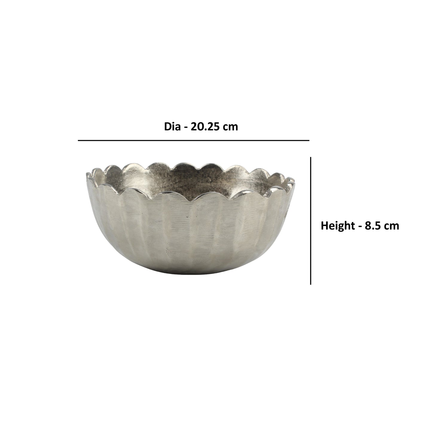 Silver Aluminum Decorative Bowl: Modern Simplicity for Your Home Décor