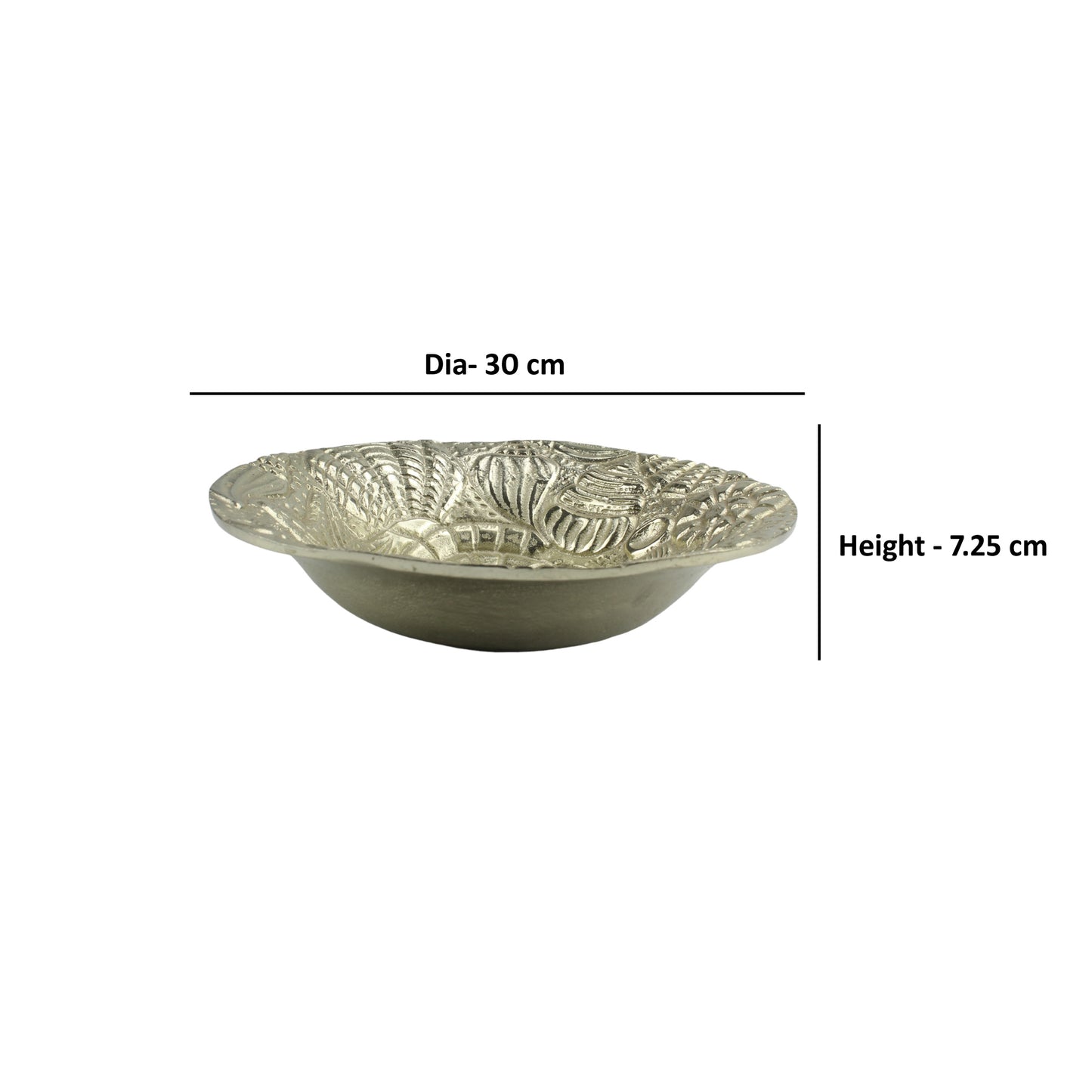 Antique Gold Handcrafted Aluminium Sea Creatures Decorative Bowl: Artisanal Elegance for Your Home