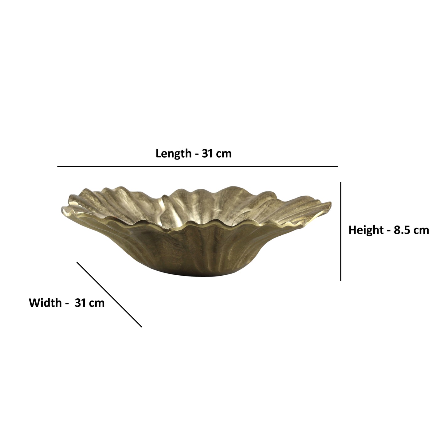 Golden Flower Decorative Bowl - Elegant Home Accent