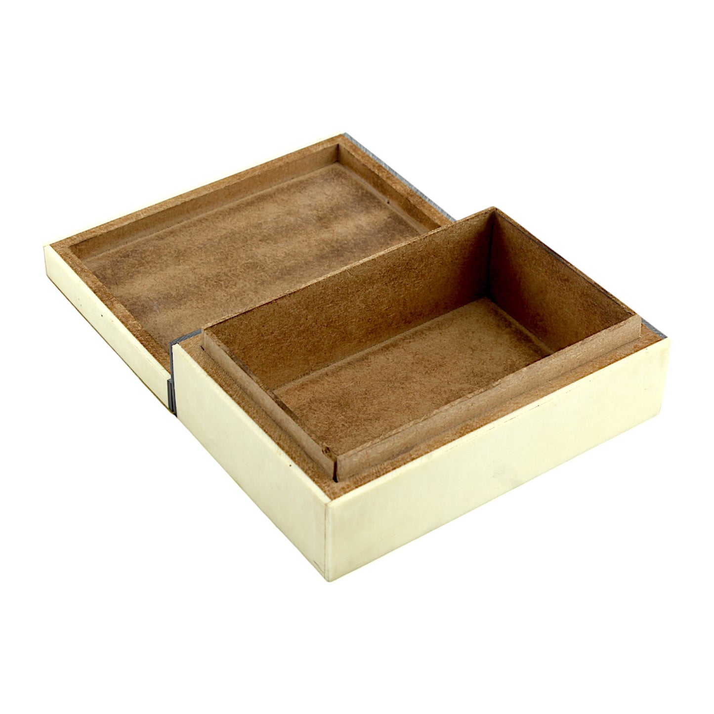Chevron Patterned Bone Inlay Wooden trinket Box – Modern Elegance