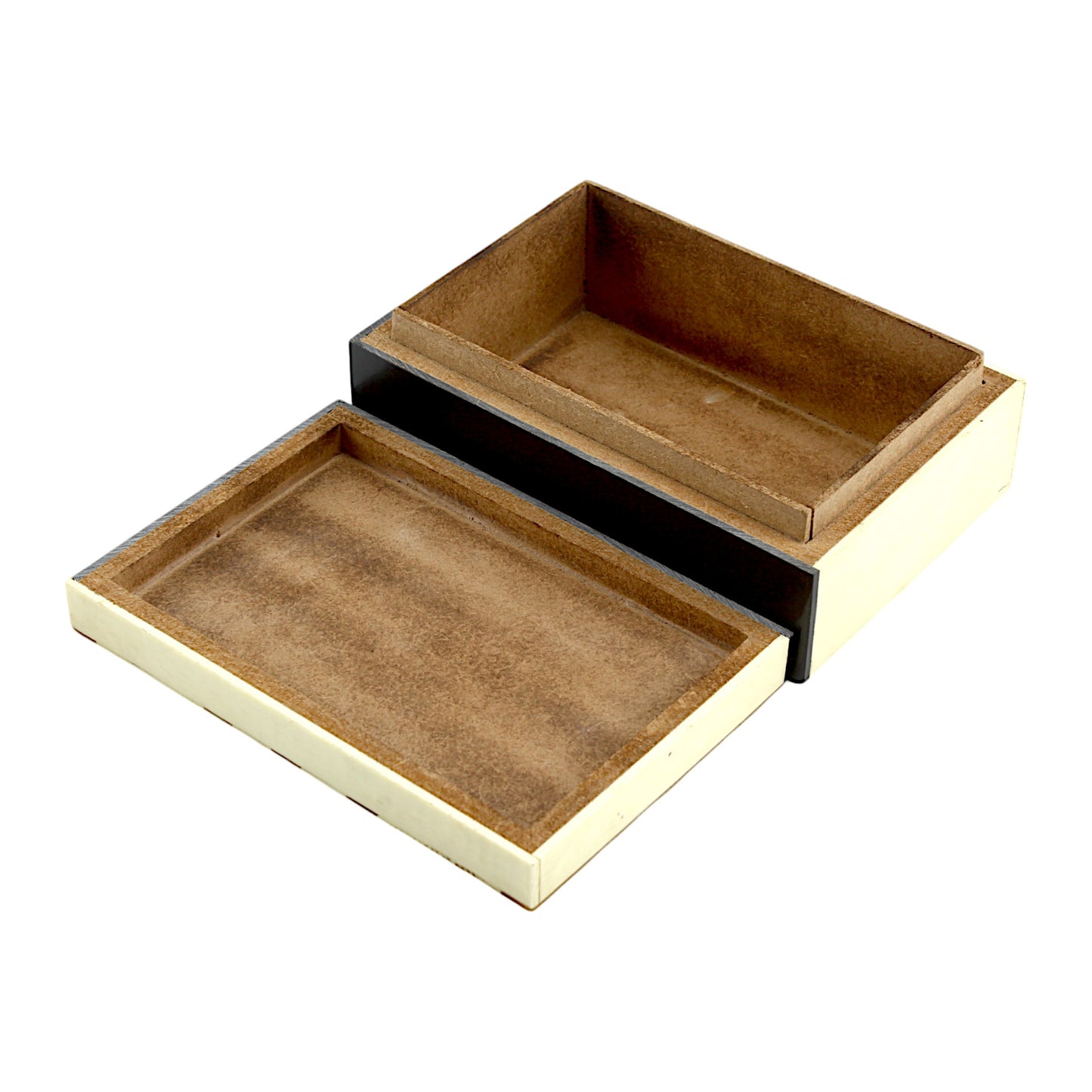 Chevron Patterned Bone Inlay Wooden trinket Box – Modern Elegance