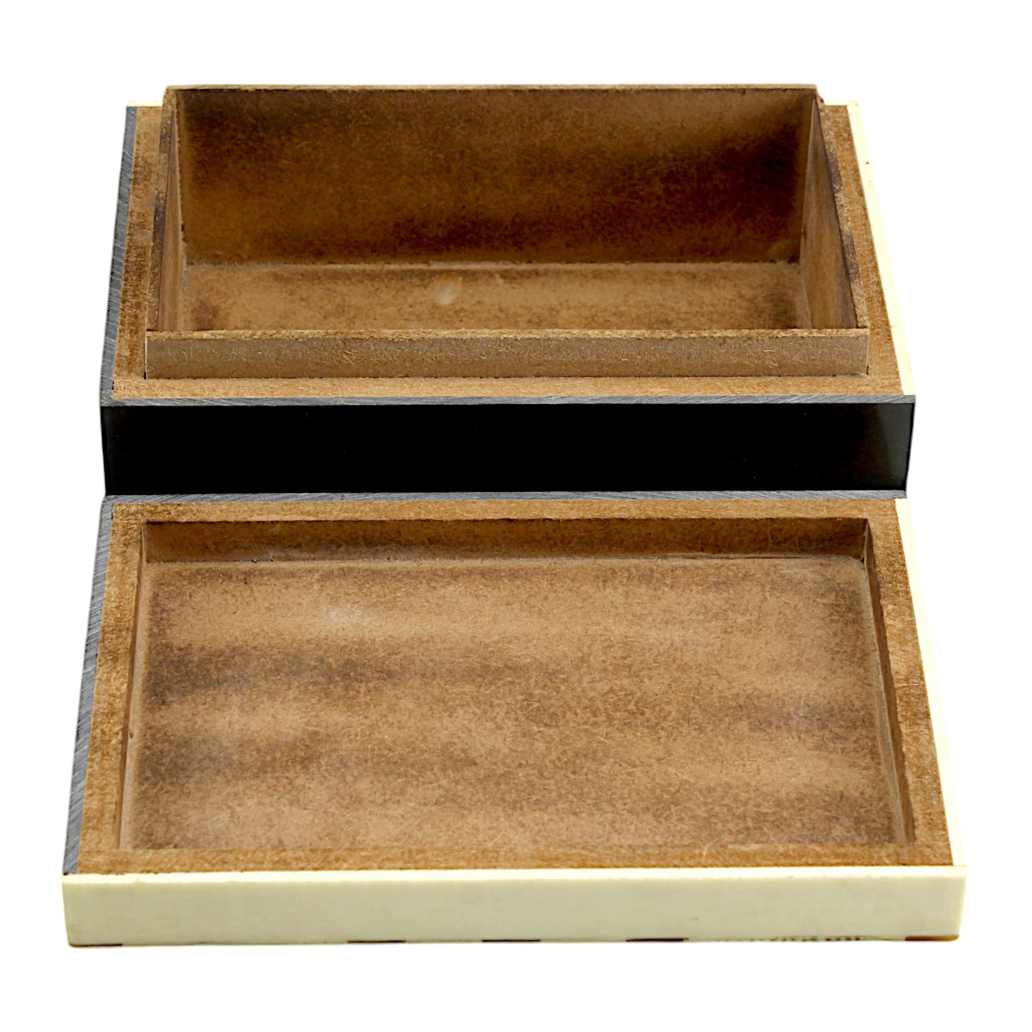 Chevron Patterned Bone Inlay Wooden trinket Box – Modern Elegance
