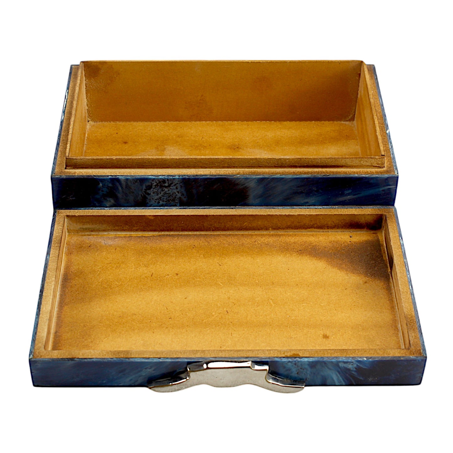 Handcrafted Blue Resin Trinket Box – Elegant Storage Solution