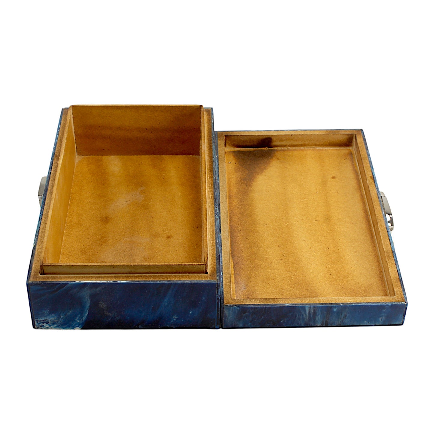 Handcrafted Blue Resin Trinket Box – Elegant Storage Solution
