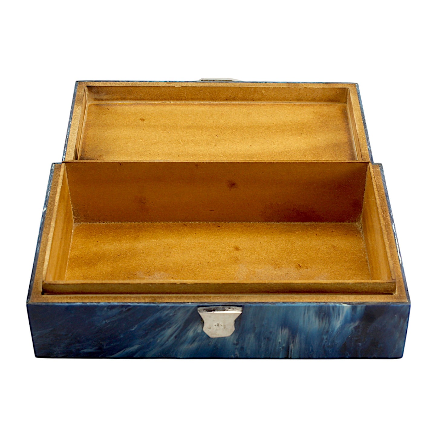 Handcrafted Blue Resin Trinket Box – Elegant Storage Solution