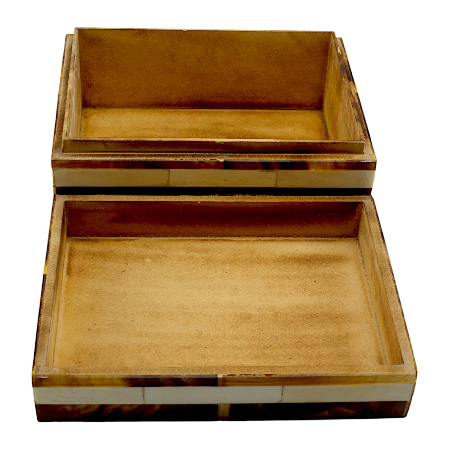 Handcrafted Bone Inlay Trinket Box – Antique Stripe Design