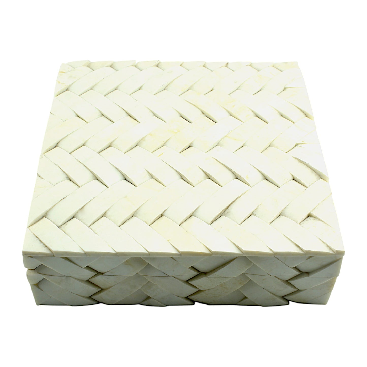 Handmade White Bone Inlay Trinket Box – Elegant Storage for Your Treasures