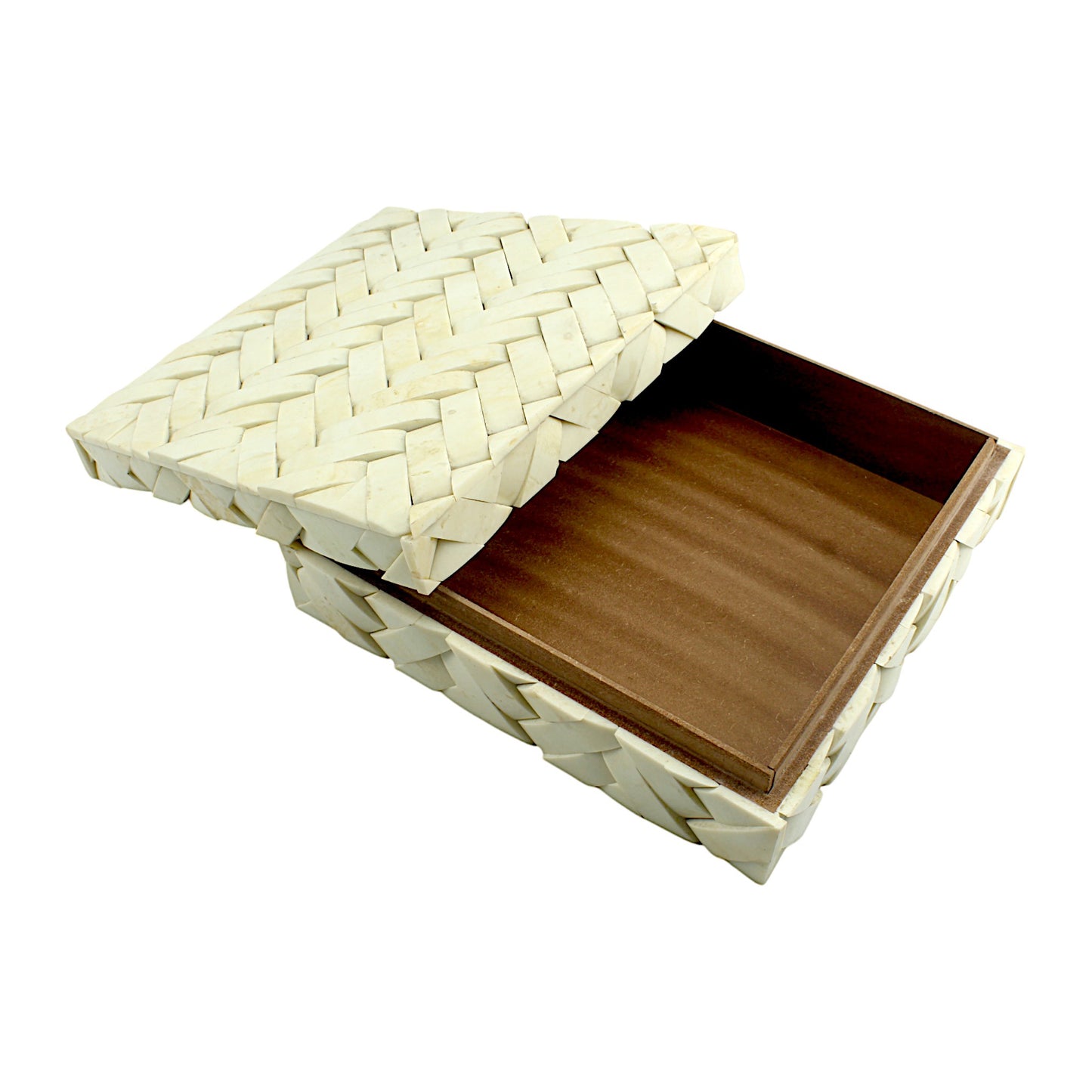 Handmade White Bone Inlay Trinket Box – Elegant Storage for Your Treasures