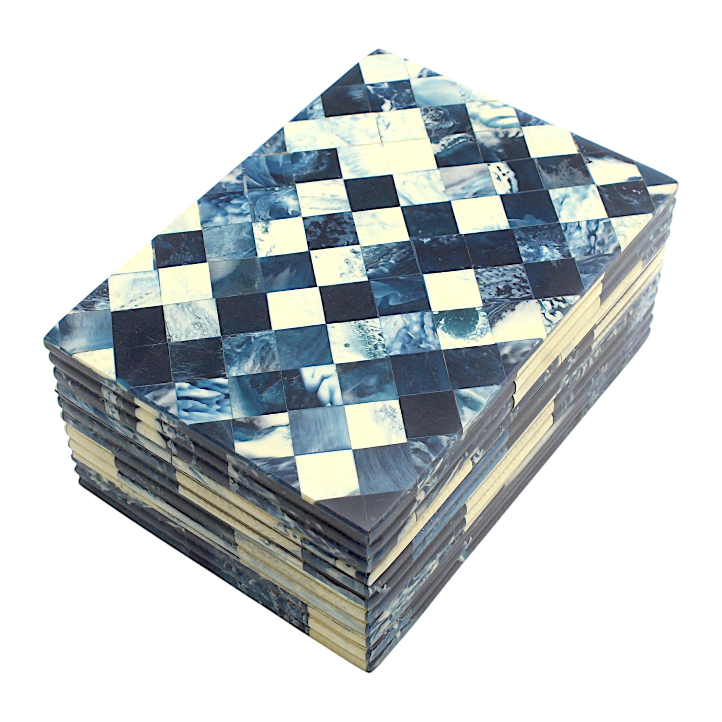 Blue Resin Trinket Box – Sleek Decorative Storage Box for Keepsakes
